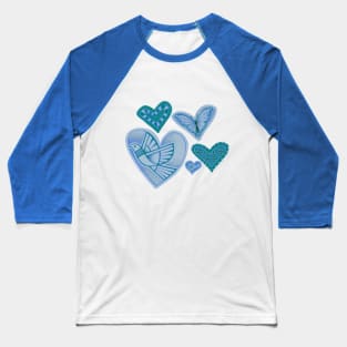 Love makes hearts take flight - moody blue Baseball T-Shirt